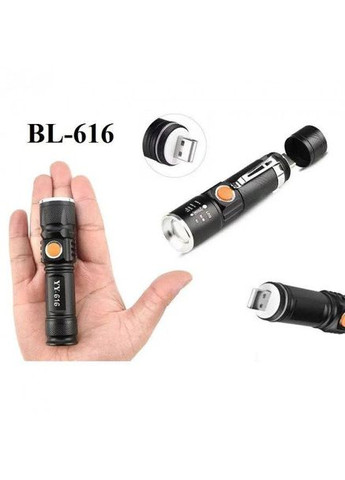Акумуляторний ліхтарик ручний USB зарядка (1756375751) Bailong BL-616-T6 (326811481)