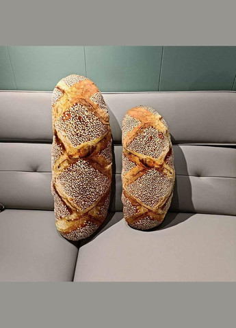 Мягкая подушкаигрушка хлеб с кунжутом 38 см (NR0235) No Brand (315885612)