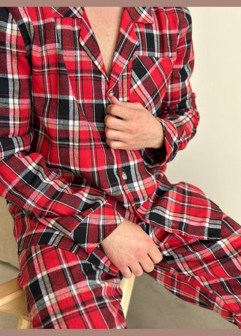 Уютная фланелевая пижама в клеточку No Brand (314716639)