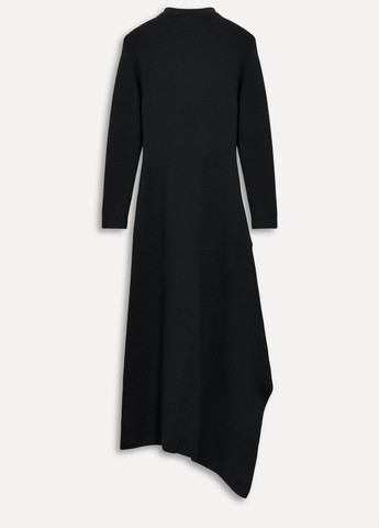 Черное деловое платье Zara однотонное