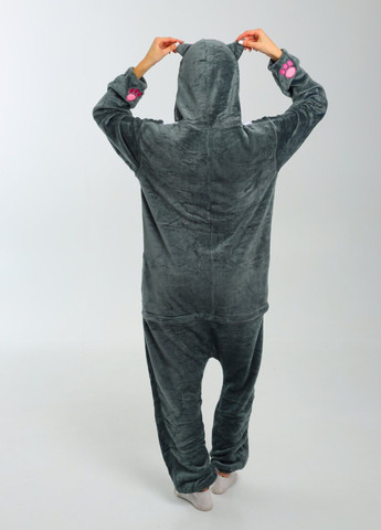 Кігурумі піжама аніме Хом'як жіноча сіра плюшева Lalapka (368670404)