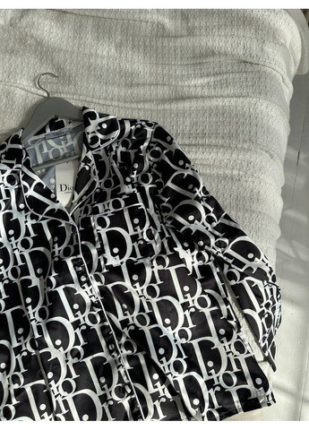 Черная всесезон женская пижама | черная рубашка + брюки Vital-Textile 1000