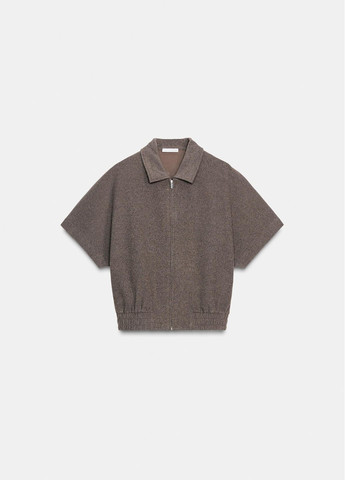 Серо-коричневый демисезонный кардиган Zara