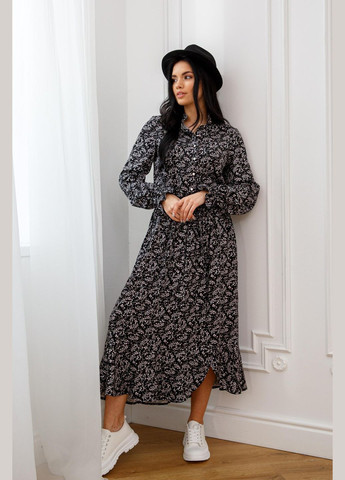 Белое повседневный платье меди длины с стойкой воротника и карманами в боковых швах (вл 20) RiMari