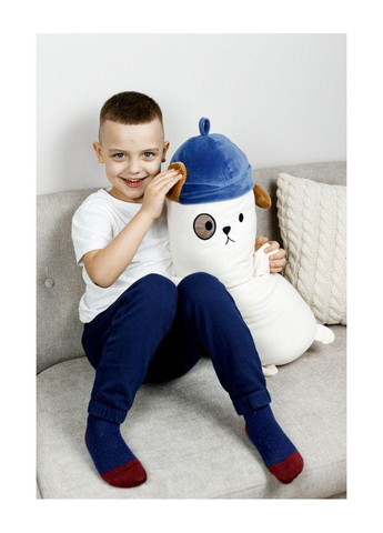 Подушка-обіймашка Собака 55х20 см м'яка декоративна іграшка для затишку та інтер'єру ProDobro комбінований