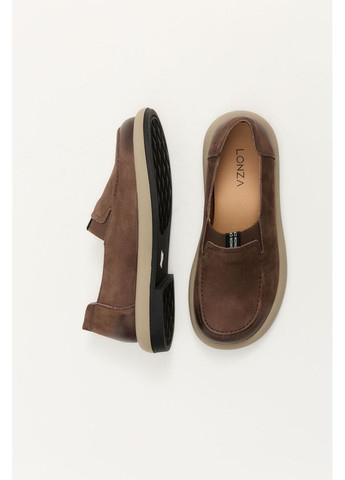 Lonza Туфлі 205832 коричневий з натуральний нубук, україна — демісезон (361946483)