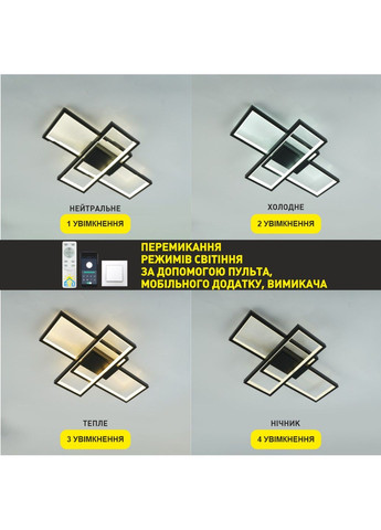 Смарт люстра керована світлодіодна SVEN 3S 65 Вт 550x360x80 мм Біла ESLLSE (317744263)