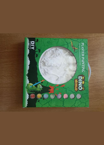 Набір для творчості 6008 гіпсова форма-розмальовка (динозаври), фарби 8 кольорів, кор., 29,5-27,5-4 No Brand (302386663)