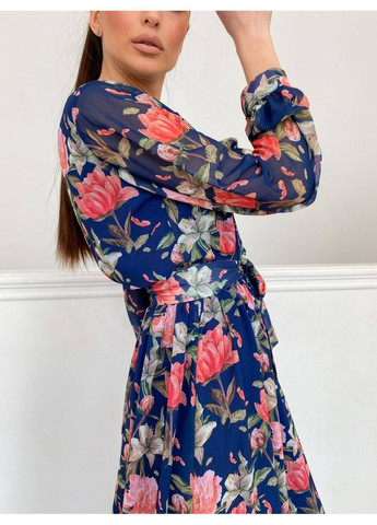 Синя сукня ельза колір синій півонія milirud