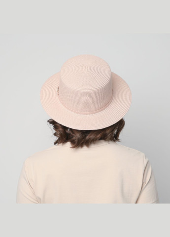 Шляпа канотье женская бумага розовая VIVIAN LuckyLOOK 817-792 (289478347)