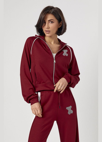 Спортивный костюм с мишкой из термостразов - бежевый Lurex (324392904)