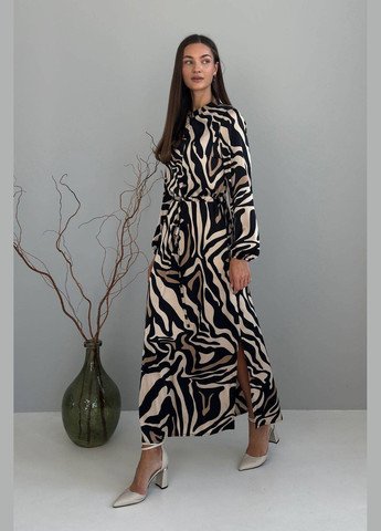 Чорна ділова, повсякденний, святковий, вечірня сукня Nenka з тваринним принтом