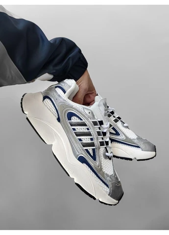 Серые летние кроссовки adidas ozmillen silver/blue адидас озмилен No Brand
