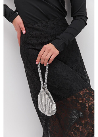 Черная длинная юбка-трапеция из кружева Arjen