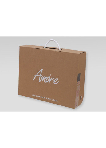 Комплект постільної білизни сімейний glux-1027 графіт наволочка 50x70 Amore (309003683)