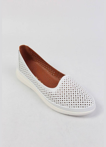 Женские балетки Benito | белые однотонные натуральная кожа (322186390)