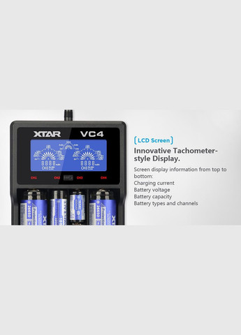 Зарядний пристрій XTAR VC4 для Li-Ion акумуляторів Nitecore (335834420)