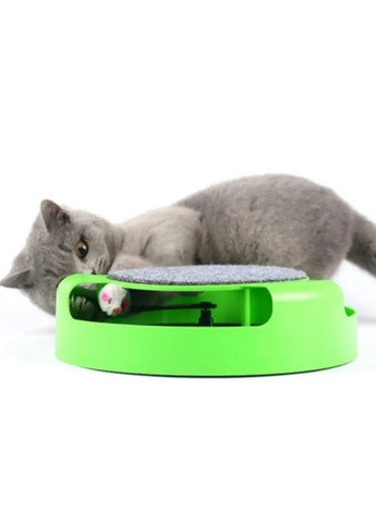 Іграшка з мишкою та кігтеточкою для кішок салатовий (2104618637) No Brand (351363074)