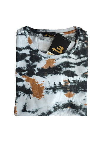 Комбінована футболка чоловіча бавовняна стрейчова узбекистан (011) з коротким рукавом BEKI