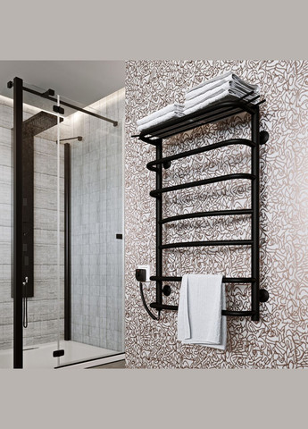 Полотенцесушитель Канна 700х500/7 EL рег. черный Kosser (346049003)