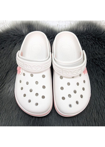 Кроксы женские белые с пудровым пена Dago (331737643)