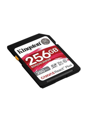 Карта памяти SDHC 256GB UHS-II/U3 Class 10 Canvas React Plus V60 SD R280/W150MB/s (SDR2V6/256GB) Kingston (336953975)