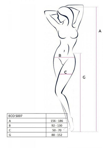 Еротичні колготки-бодистокінг ECO S007 black Passion (303909132)