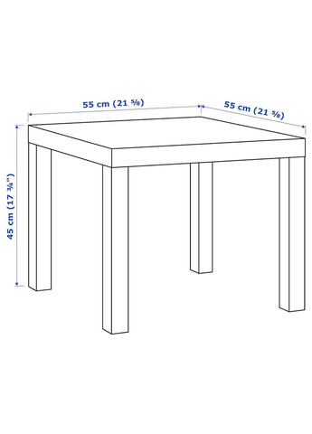 Журнальний столик ІКЕА LACK 55х55 см Дуб білий морений (70319028) IKEA (268023569)