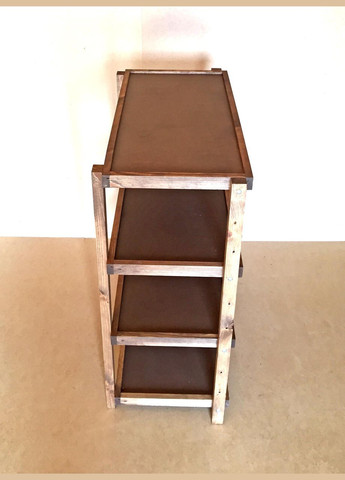 Этажерка разборная из дерева Честер 4 полки 40х80х100 капучино (ЭТЖ-844080100) No Brand (327850182)