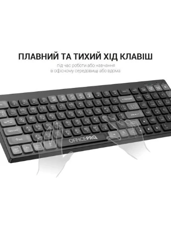 Клавиатура (SK985B) OfficePro SK985B Wireless/Bluetooth Black (307357968)