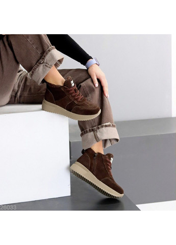 605 Кросівки Зимові Замшеві Коричневі утеплені KDSL коричневі зими (372384851)