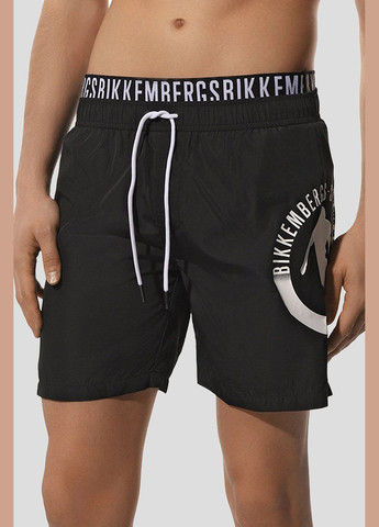 Черные пляжные шорты с принтом Dirk Bikkembergs (292012591)