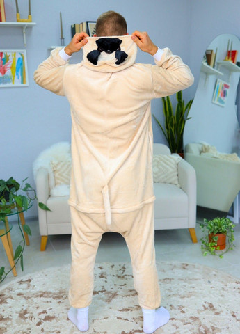 Кігурумі піжама мопс чоловічий бежевий плюшеве Lalapka (363039733)
