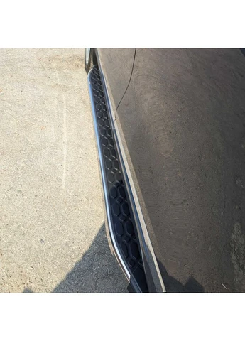 Бокові пороги BlackLine (2 шт, алюміній) для Volkswagen 2010-2018 рр Omsa Touareg (388985735)