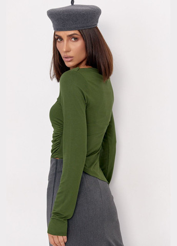 Ассиметричный лонгслив с драпировкой No Brand (314808263)