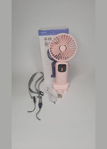 Портативний ручний вентилятор від USB та акумулятора Fan Y6 рожевий No Brand (319169384)