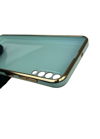 Чехол для Galaxy A50 SM-A505F с кольцом MagSafe с золотой окантовкой на самсунг а50 бирюзовый gs1 Samsung (366230997)