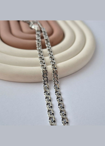 Срібна чорнена цепочка Ланцюжок Козацький Бісмарк 50см срібло 925 проби Чорнене 12.30г 1057/1ч No Brand (315359657)