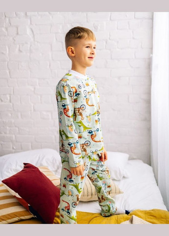 Голубая пижама для мальчика на кнопке hc (h001-6077-024-4-н) No Brand