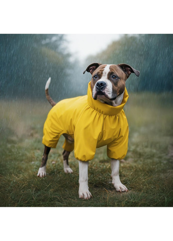 Дождевик для собак Clothes, водонепроницаемый, В 77-79 см, С 50-55 см, желтый WAUDOG (365874285)