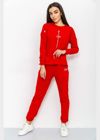 Костюм жіночий повсякденний, колір червоний, Ager (292130584)