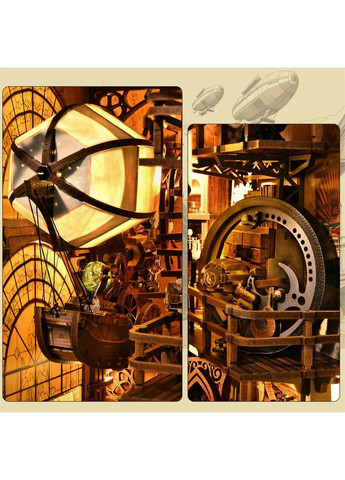 Бук Нук Мастерская с дирижаблем Питера Uncle Peter's Warehouse DIY Book Nook Интерьерный конструктор YM-05 No Brand (362453133)