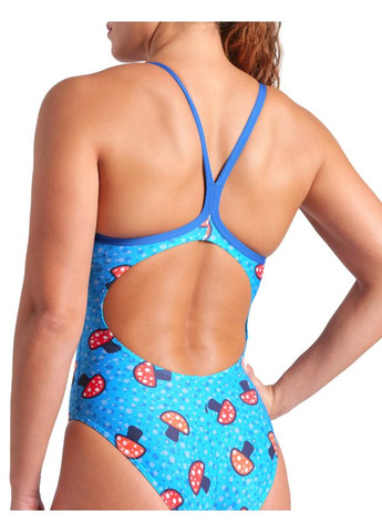 Синій літній жіночий купальник mushrooms swimsu (009468-850) розмір Arena