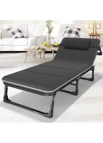 Раскладная кровать (раскладушка) с Mesh-матрасом и подушкой Black (LB-FB-A2-BLK) LEOBRO (367107644)