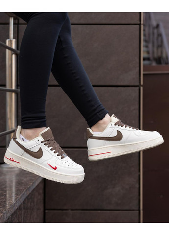 Білі Осінні кросівки чоловічі nike air force 1 low ‘07 essenti mocco найк аір форс 1 преміум No Brand