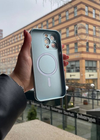 Силиконовый чехол для iPhone 13 Pro Blue MagSafe / Айфон 13 Про голубой с магсейф No Brand (299153261)