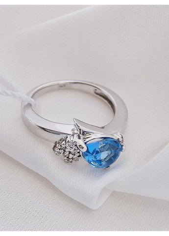 Золота каблучка з топазом і діамантами (16р) 1221341н-7к Тріумф (369165172)