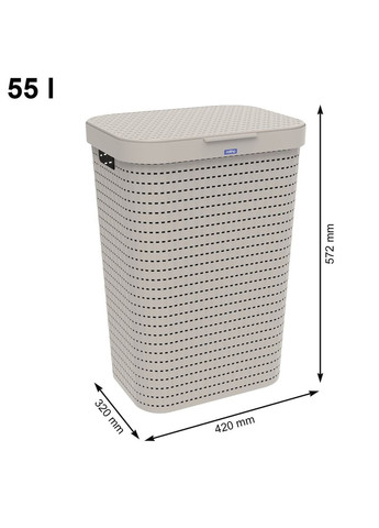 Корзина для белья пластиковая COUNTRY 55 л (10327) Rotho (334713714)