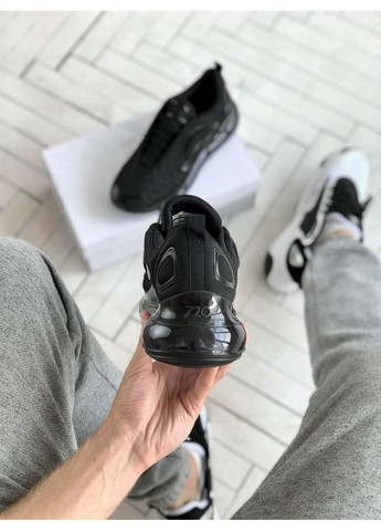 КРОССОВКИ ЖЕНСКИЕ NIKE AIR MAX 720 BLACK 1 НАЙК АИР МАКС 720 No Brand чёрные демисезоны (368887595)