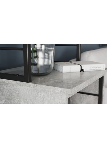 Стол-тумба трансформер Смарт 3/1 с этажеркой 1430x1450x500 металл ДСП Бетон 16 мм (FRD-105115) Ferrum-decor (365444990)